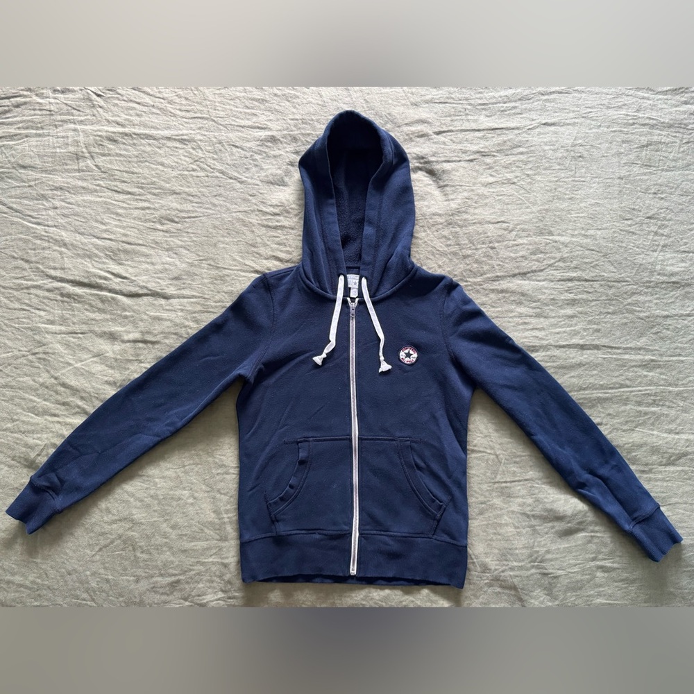 Converse Black Hoodie Zip Up Jacket